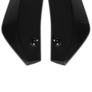 Universal 2pcs Car Bright Black Rear Bumper Protector Rear Lip Wrap Angle Splitters