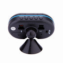 TS-7009VD Digital Voltage Thermometer Luminous Clock Thermometer Temperature Display Voltage Monitor 12/24H