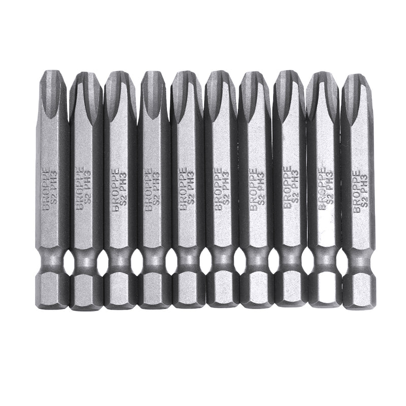 BROPPE 10Pcs Magnetic Phillips Screwdriver Bits PH0/PH1/PH2/PH4 1/4 Inch Hex Shank Screwdriver Set