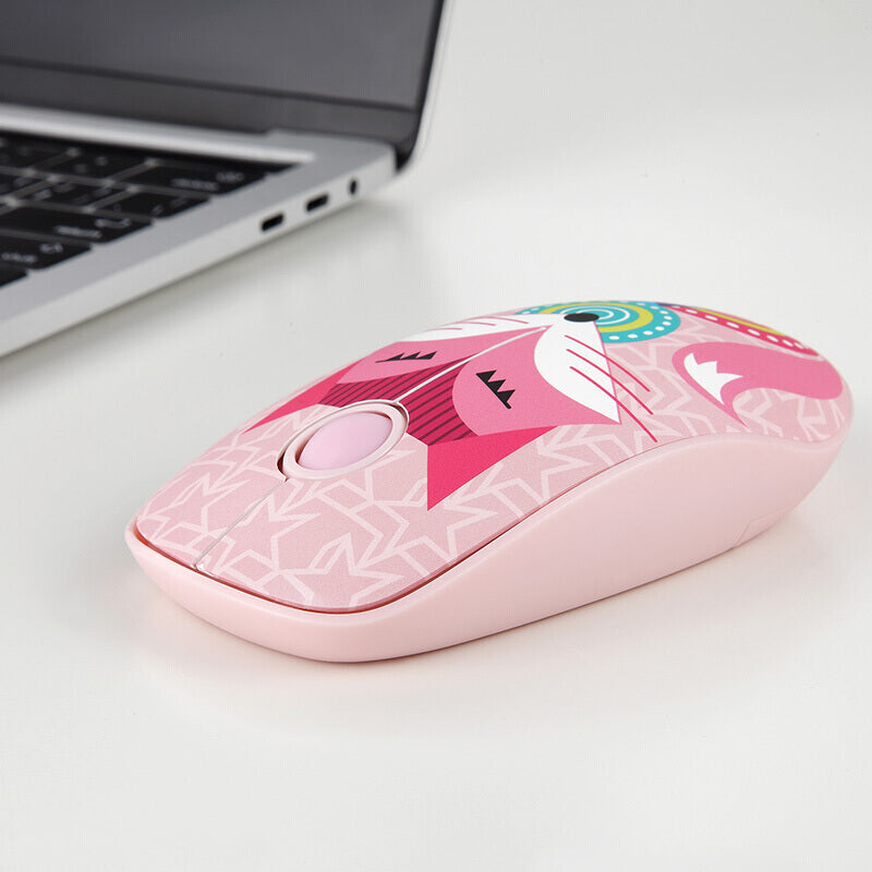 FD V8 Portable 2.4GHz Wireless Mouse Cute Cartoon Home Office Power Saving Silent Mouse 1000DPI Gaming Mouse for Windows 7 / 8 / 10 / Vista XP Mac