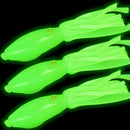 ZANLURE 3 Pcs 8cm Fishing Lure Rubber Squid Skirts Soft Baits Luminous Artificial Bait