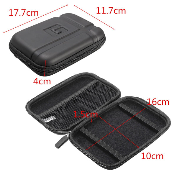5 Inch Hard Shell Black EVA Sat Nav GPS Storage Case Cover Carry Bag