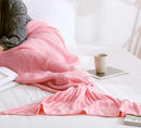 Knitted Handmade Mermaid Tail Blankets Yarn Crochet Mermaid Blanket Kids Throw Wrap Super Soft Sl