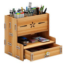 3 Colors Creative Pencil Pen Holder Storage Box Rack Desk Stationery Container Multifunctional Home/Office Desktop DIY Organizer