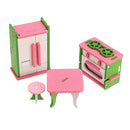 Dollhouse Play Set Wooden Furniture Miniature Accessories Children's DIY Blocks Decorations