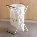 Folding Garbage Bag Holder Stand Door Trash Rack Kitchen Storage Towel Shelf