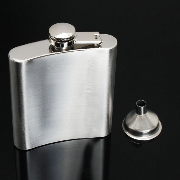 7oz Stainless Liquor flagon Retro Rum Whiskey Alcohol Pocket Flask with Funnel