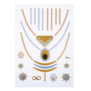 10 Sheets Waterproof Fashional Stamping Metal Tattoo Stickers Temporary Tattoos