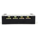 TB4504 600V 45A 4 Position Terminal Block Barrier Strip Dual Row Screw Block Covered W/ Removable Clear Plastic Insulating Cover