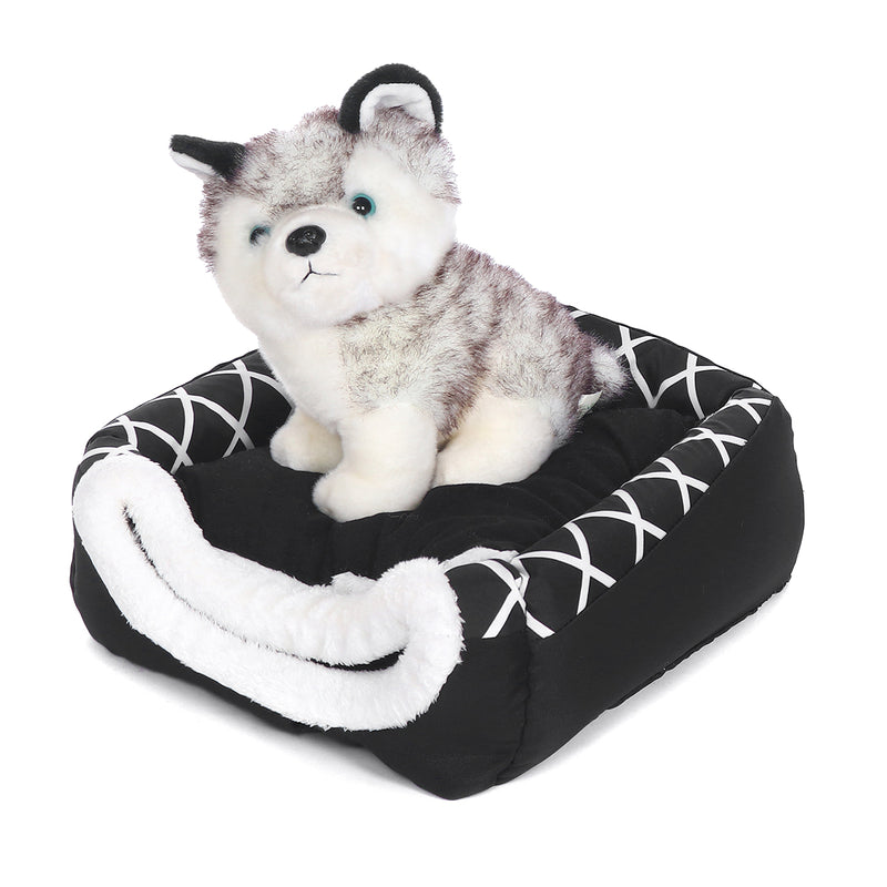Folding Fleece Warm Puppy House Dog Cat Pet Bed Cave Sleeping Mat Pad Soft Cushion