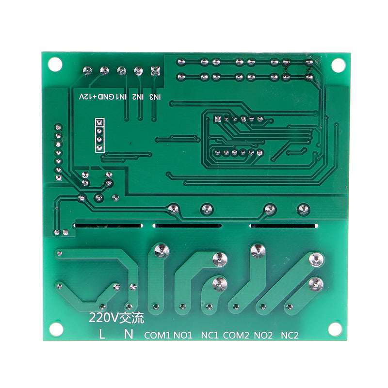 YYB-3 220V 2-Channel Relay Board Motor Driver Shield Board 0.1S-999H Adjustable 30A Relay Module with LED Display