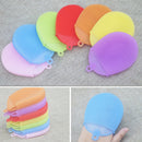 Double Sided Oval Silica Gel Bath Brush Multifunctional Baby Woman Bath Brush Heat Insulation Decontamination Cleaning Brushes