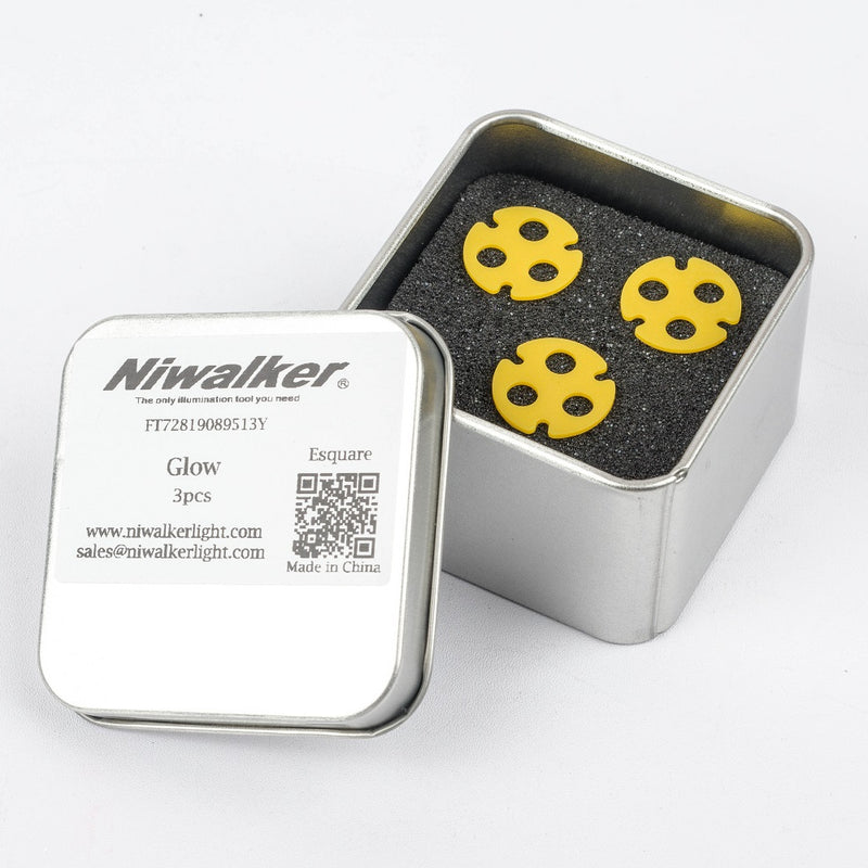 NIWALKER 3Pcs/Set Self Illuminate Turboglow Glow Gasket For Niwalker MM6S Flashlight Triple Optic Light Luminous Tape