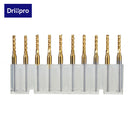 Drillpro DB-M11 10pcs 2.0mm 1/8 Inch Shank Carbide End Mill Engraving Bits for CNC PCB Rotary Burrs