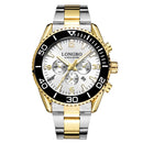LONGBO 80523 Fashion Full Steel Luminous Display Waterproof Business Style Men Quartz Watch