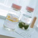 IPRee 600ml Glass Water Bottle Unicorn Pattern  Transparent Drinkware With Cloth Protection Cover