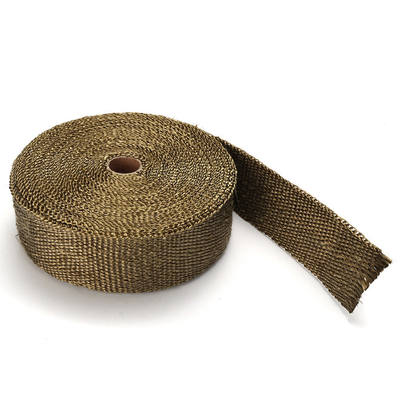 5m /10m /15m Exhaust Header Heat Pipe Wrap Tape W/ 10 Stainless Steel Zip Ties