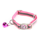 12Pcs/Lot Adjustable Pet Cat Safety Collar with Bell Reflective Breakaway Cat Dog Collar