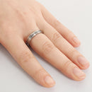 Sweet Couple Ring Silver Plated Simple Wedding Finger Ring