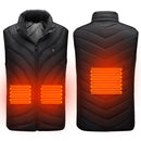USB Electric Heated Waistcoat Washable Winter Fast Warm-Up Heating Coat Jacket 3 Temp Adjustment