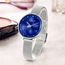 CURREN 9029 Casual Style Women Wrist Watch Mesh Stainless Steel Quartz Watches