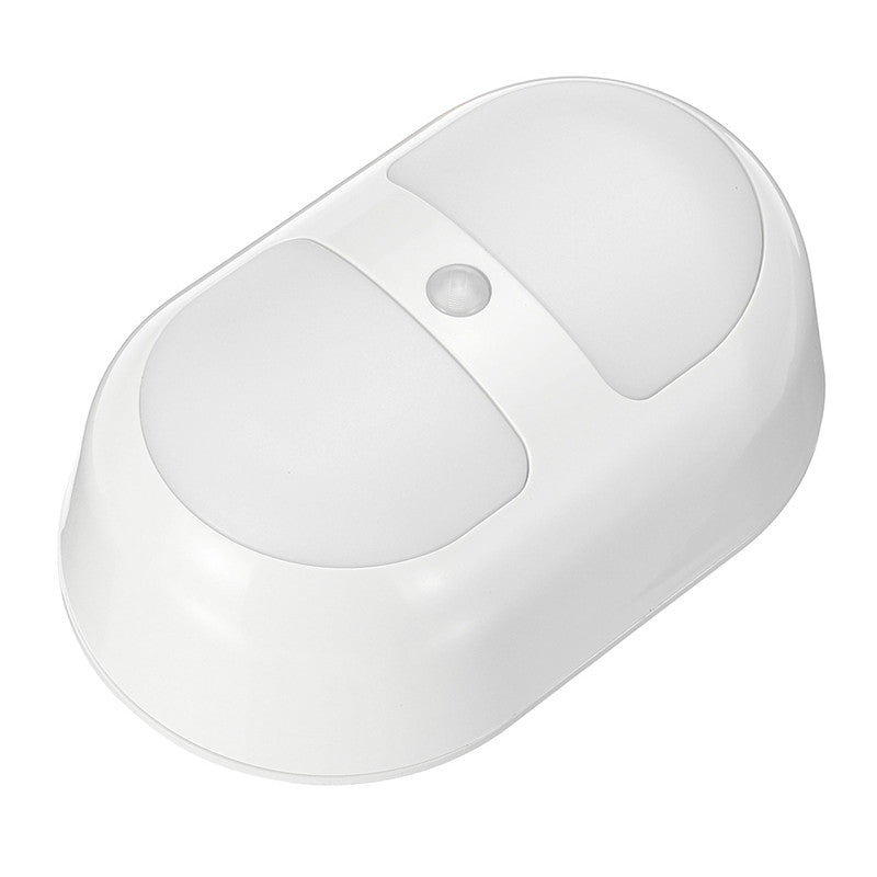 8 LED Night Light Wireless Motion Detector Wall Bathroom Bowl Seat Cabinet Light