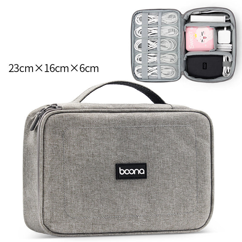 Boona 23cm*16cm Digital Accessories Storage Bag U Disk Memory Card USB Cable USB Charger Organizer Travel Bag