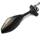 Pair Motorcycle LED Turn Signal Rear View Mirrors For Honda/Suzuki/Kawasaki/Yamaha