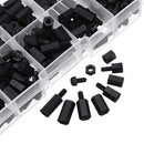 Suleve M3NH1 M3 Nylon Screw Black Hex Screw Nut Nylon PCB Standoff Assortment Kit 300pcs