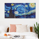 3Pcs Starry Night Waterproof Picture Canvas Paint Wall Art Poster Home Decorations