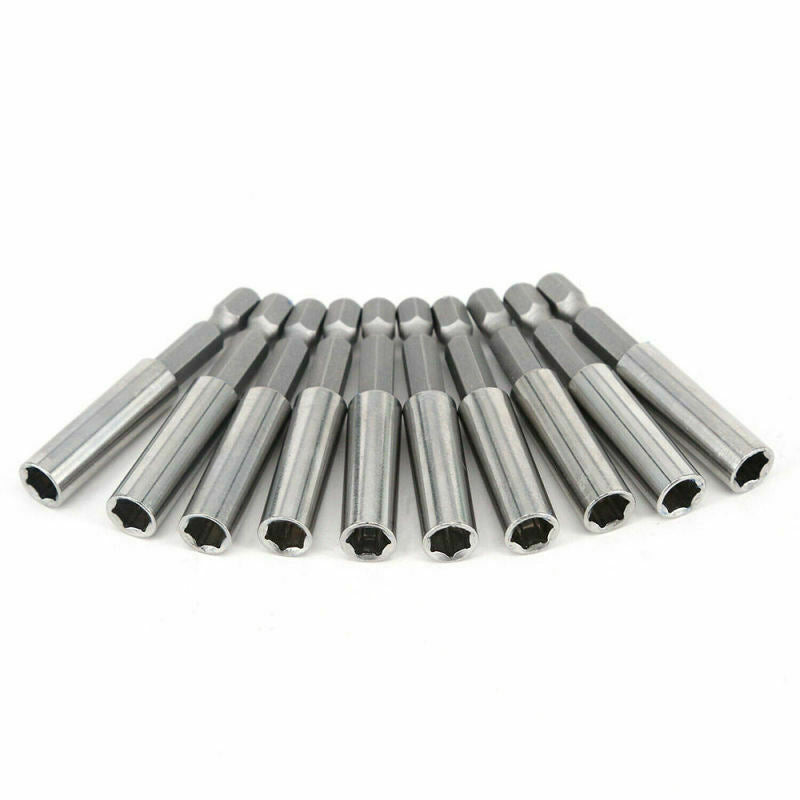 10pcs Socket Drill Bit Holder Hex Shank Magnetic Extension for Screwdriver