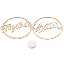 2Pcs Wedding Chair Signs Decorative Wooden Pendants Groom Bride Party Decorations