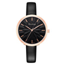 Colorful Leather Strap Simple Dial Fashion Gold Needle Ladies Dress Women Quartz Watch