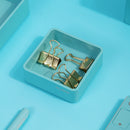 NUSIGN NS028 Stackable Combination Small 3 Layers Square Trays ABS Paperclip Holder Storage Tray Desktop Organizer
