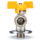 TMOK 1/2" PEX Tube Triangle Valves Brass Angle Flare Gas Ball Valve Blue Handle For Water Mainfold