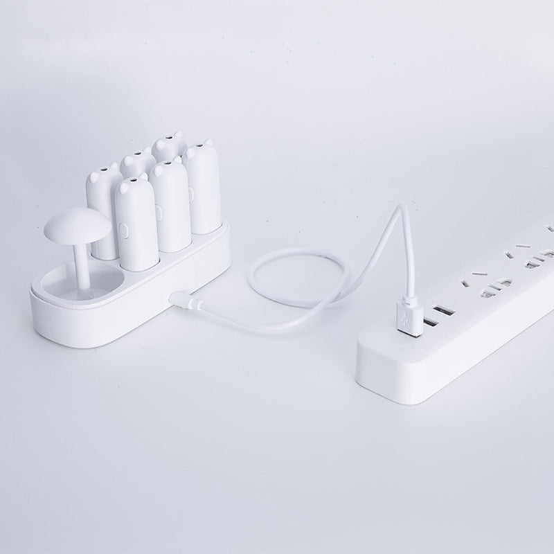 USB Rechargeable 6PCS 2M 20LEDs 8 Modes Waterproof Copper Wire String Light Kit for Christmas Holiday Decor