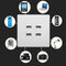 3.1A AC Power Wall Receptacle Socket Plate  Charger Outlet Panel with 4 USB Port