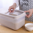 Japanese Plastic Rice Barrel 10kg Rice Storage Household Rice Bucket Moistureproof Transparent Kitchen Storage Container