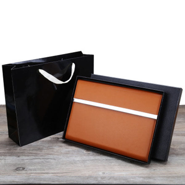 A5 Manager File Folder PU Clip Briefcase A4 File Loose-Leaf Notebook Multi-Function Folder Notepad Gift Set