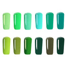 12 Colors Spring Gorgeous Green Series Nano Greenery Nail Art UV Gel Polish Soak-off 12ml
