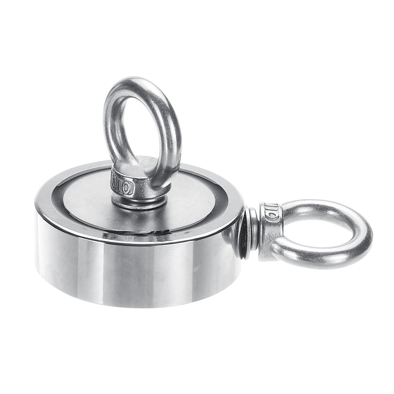 120KG Double Side Neodymium Recovery Magnet Hook Lifting Fishing Hunting Salvage Magnet