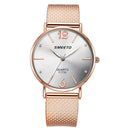 SMEETO Casual Style Women Quartz Watch Fashion Dial Stainless Steel Strap Ladies Dress Wristwatch