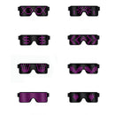 LUSTREON USB Chargeable LED Party Light Up Glasses with 8 Patterns for Nightclub Christmas Wearing