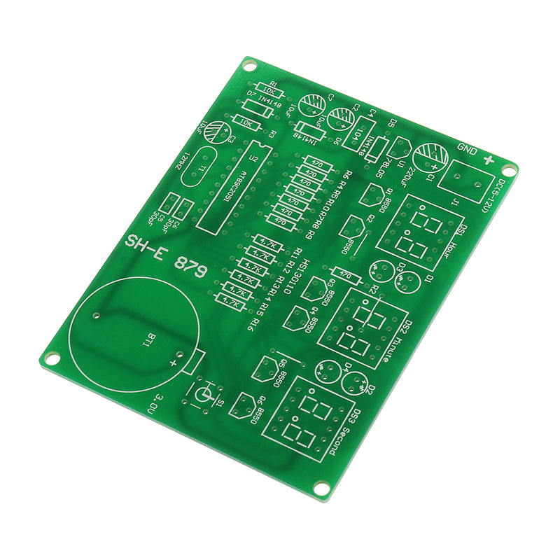 DIY 6 Digital LED Electronic DIY Clock Kit Electronic Component Parts 9V-12V AT89C2051
