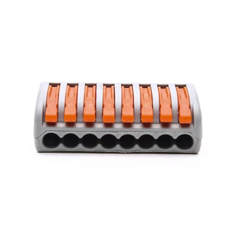 10Pcs PCT-218 8Pin Universal Connectors Terminals Electric Cable Wire Connector Terminal Block Cable Terminals