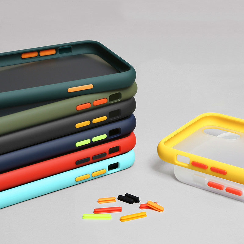 For Xiaomi Redmi Note 8 Case Bakeey Armor Shockproof Anti-fingerprint Matte Translucent Hard PC&Soft TPU Edge Protective Case