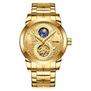 TEVISE T843B Dragon Design Automatic Mechanical Watches Stainless Steel Band Men Watch