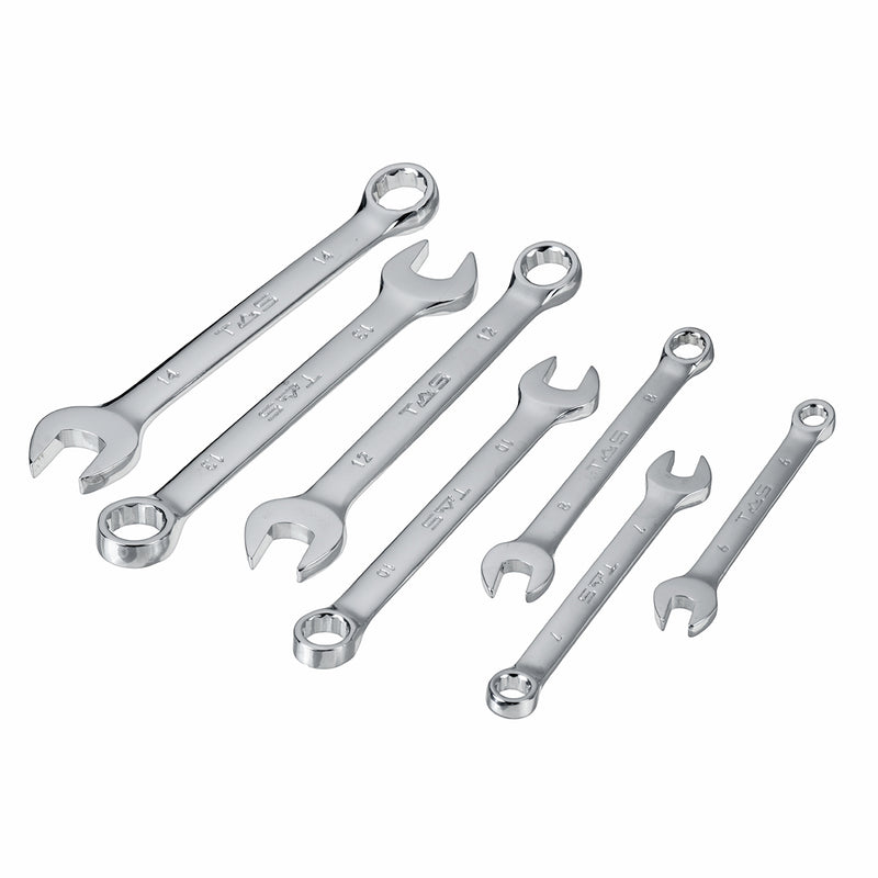 7PCS/Set Ratchet Wrench Set, Chrome Vanadium Steel, 6-14mm, Open End & Box End, Car Repair Spanners with Oxford Bag Hand Tools