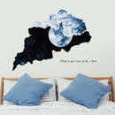 Miico Creative 3D Moon Tear Pattern PVC Removable Home Room Decorative Wall Door Decor Sticker