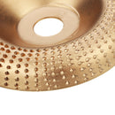 Drillpro 100mm Curve Extreme Shaping Disc Carbide Wood Carving Disc Gold Grinder Disc for 100 115 Angle Grinder Woodworking Tool
